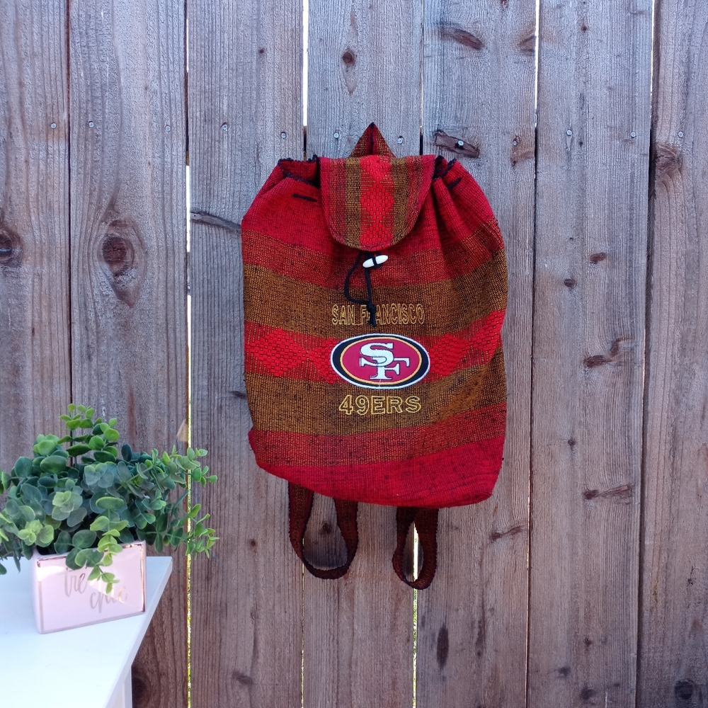 San Francisco 49ers Football Woven Backpack